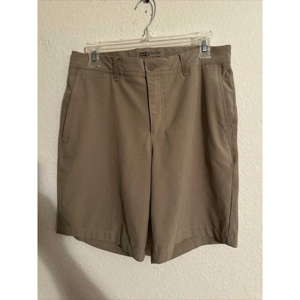 Nike Dri-Fit Golf Performance Shorts Men's Size 30 TanFlat Front Standard Fit